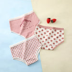 3Pcs/lot Kids Panties 7 Collections Chirdren&#39;s Underwear Lovely Girls Briefs Floral Grid Cute Pants Baby Dots Cotton Underpants