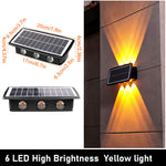 Solar Wall LED Light Outdoor Garden Decoration Wall Lamp High Brightness Up And Down Luminous Lighting Outdoor Solar LED Lamp