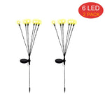 8Pack Solar Firefly Lights 10LED Solar Garden Lights Outdoor Waterproof Swaying Light for Yard Patio Pathway Decoration