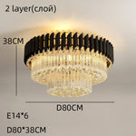 BOSSEN LED modern crystal ceiling light circular/square bedroom living room ceiling light.