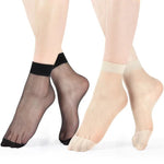 10-50pcs Black Skin Ultrathin Socks Women Seamless Short Ankle Sock Casual Crystal Meias Sexy Summer Crystal Ice Silk Sox