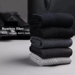 5 Pairs/Lot Men's Bamboo Fiber Socks Compression Comfortable Breathable Casual Business Men's Crew Socks Gift Plus Size 38-45