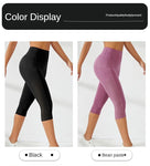 New Large Panel Pocket Design with High Waist, Hip Lift, Slimming Yoga Pants, Fitness Running Crop Pants