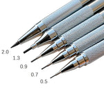 0.3/0.5/0.7/0.9/1.3/2.0mm Mechanical Pencil Office School Writing Art Painting Tools Metal Automatic Pencils Creative Stationery