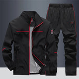 Men's Tracksuit Athletic Casual Jogging Gym Sweatsuit 2 Piece Jackets + Sweatpants For Running Football Training Sports Suit Men