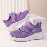 Tennis Shoes Slip On  Girls Casual Running Shoes Woven Breathable with Soft Soled Sports Hook-Loop Outdoor Shoes