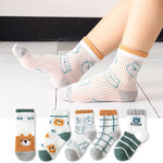 5 Pairs Children&#39;s Socks 0-12Years Kids Socks Spring Summer Baby Boys Girls Cotton Mesh Breathable Thin Soft Clothes Accessories