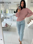 Fashion Oversized Sweater Women Winter New Jumpers Long Sleeve Top Ladies Sweaters O-Neck Knitwear Pullovers Female Clothing