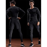 Compression Long Sleeve T Shirt Men Elastic Training T-shirt Gym Fitness Workout Tights Sport Jersey Athletic Running Shirt Men