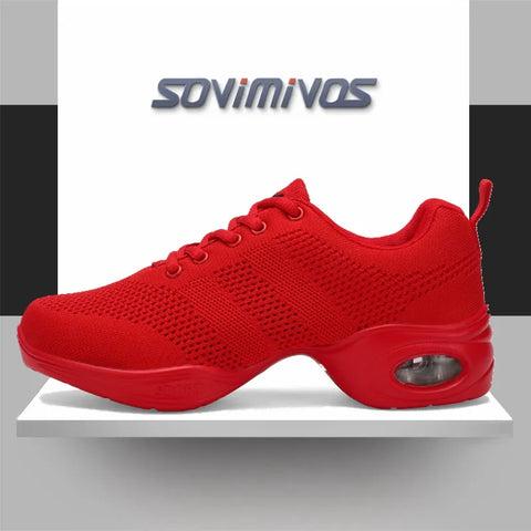 Hot Sale 2022 EU35-41 Sports Feature Soft Outsole Breath Dance Shoes Sneakers For Woman Practice Shoes Modern Dance Jazz Shoes