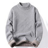 Fashion Men's Casual Slim Fit Basic Turtleneck Knitted Sweater High Collar Pullover Male Double Collar Autumn Winter Tops