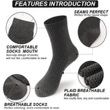 10Pairs/Lot Men's Bamboo Fiber Socks Long Black Business Soft Breathable New High Quality  Autumn for Male Socks Plus Size 39-48