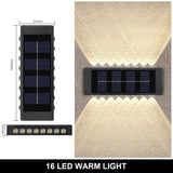 Solar Wall Lamp Outdoor Waterproof Up And Down Luminous Lighting