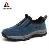 Outdoor Shoe Men Sneakers Winter Slip On Casual Men Shoes Breathable Suede Leather Shoe Anti-skid Walking Shoe Hot Sale Footwear