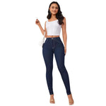 Women's Jeans 2024 Summer High Waisted Slimming and Tight Fitting Large Size Buttocks Lifting Small Leg Jeans for Women