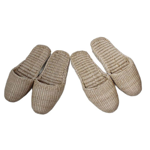 JARYCORN 2020 Big Size 34-46 Top Quality Flat Slip On Straw women&#39;s Sandals Shoes Beach Slippers Summer Lady Retro Casual Slides