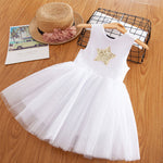 White Summer Flower Girls Dresses 2023 Birthday Sleeeveless Wedding Evening Ball Gown Tutu Lace Floral Kids Dress for Girl Cloth