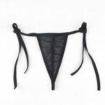 Womens Sexy Lingerie Bikini Swimwear Bra And Tie Side Thongs Set Solid Beachwear Fashion Swimsuit Bathing Suit