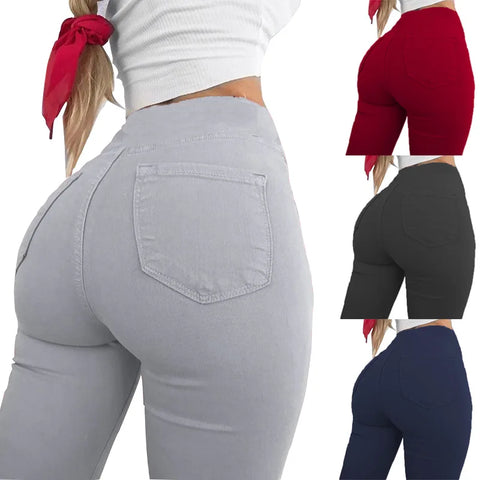 Woman Denim Pencil Pants Stretch Waist Slim Female Trousers Multi-size Slim Jeans For Women Skinny High Waist Spring Autumn