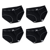 4Pcs/Lot Cotton Underwear Cute Knot Soft Breathable Briefs Young Panties Solid Girl Children Clothes