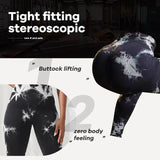 CZGUKE Tie Dye Seamless Leggings for Women High Waist Yoga Pants, Scrunch Butt Lifting Elastic Tights