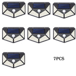 100 LED Solar Lights Outdoor Solar Wall Lamp PIR Motion Sensor Lamp Waterproof Solar Street Light for Garden Decoration