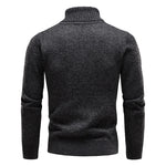 Autumn Winter Fleece Sweater Men Thicker Turtleneck Warm Pullover Slim Fit Man Clothes Luxury Brand Black Brown Jumpers Elastic