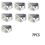 2/4/8/10PCS Solar Light Outdoor 100 LED Wall Lamp PIR Motion Sensor Lamp Waterproof LED Lights For Garden Street Decoration