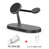3 in 1 Wireless Charger Stand For Magsafe iPhone 12 13 14 pro max Airpods Pro 2 3 Apple Watch 8 7 6 QI Fast Charging Station