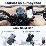 Joyroom Bike Phone Holder 360° View Universal Bicycle Phone Holder for 4.7-7 inch Mobile Phone Stand Shockproof Bracket GPS Clip