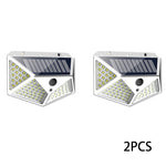 2/4/8/10PCS Solar Light Outdoor 100 LED Wall Lamp PIR Motion Sensor Lamp Waterproof LED Lights For Garden Street Decoration