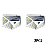 2/4/8/10PCS Solar Light Outdoor 100 LED Wall Lamp PIR Motion Sensor Lamp Waterproof LED Lights For Garden Street Decoration