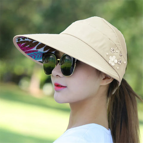 Golf Sun Cap Women UPF 50+ UV Protection Wide Brim Beach Sun Hat Visor Hats for Women Wife Girls Gift Uulticolor Fashion