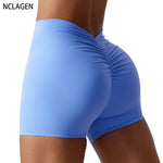 NCLAGEN Women's Yoga Shorts High Waist Scrunch Booty Butt Lifting Comfort Fitness Gym Tights Squat Proof Naked Feel Leggings