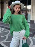 Fashion Oversized Sweater Women Winter New Jumpers Long Sleeve Top Ladies Sweaters O-Neck Knitwear Pullovers Female Clothing