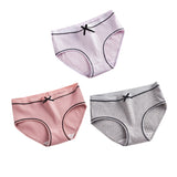 3pc/lot Girls Cotton Underwear Cute Knot Soft Breathable Briefs Young Girl Panties Solid Girl Briefs Children Clothes