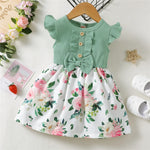 1-5 Years Little Girl Princess Dress Clothing Baby Girl Sleeveless Floral Fashion Dress Children Girl Daily Holiday Clothes