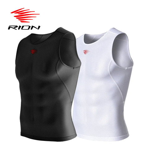 RION Men's Tank Top Sleeveless Vest Breathable Quick Dry Sweat Cycling Active Tops  Fitness Gym Summer Male Shirts