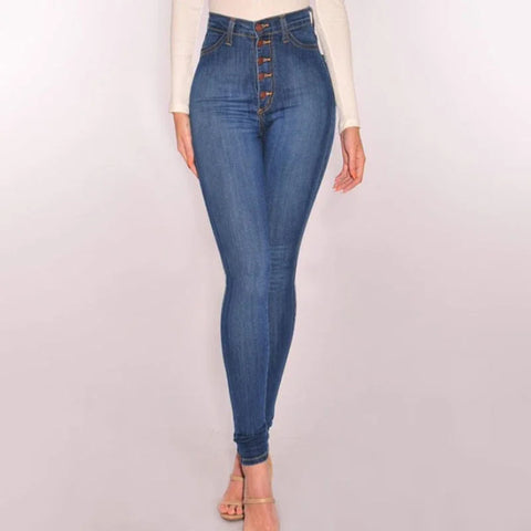 New High-waisted Jeans Spring And Summer Slim-fitting Women's Pants Middle-aged Women's Stretchy Pants For Small Feet