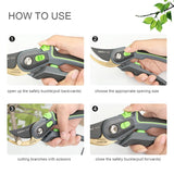 AIRAJ Plant Trim Garden Pruning Shears Horticulture Pruner Cut Shrub Garden Scissor Tool Branch Shear Orchard Folding Saw Set