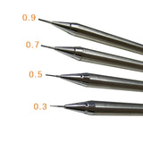 0.3 0.5 0.7 0.9 2.0mm Full Metal Mechanical Pencil Set School Art Sketch Writing Stainless Steel Automatic Pencils Kawaii Supply