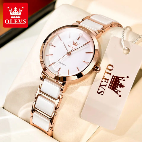 OLEVS Women's Wristwatch Luxury Brand Watch for Women Elegant Bracelet Waterproof Fashion Quartz Ladies Watches Reloj Para Mujer