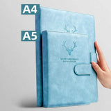 A4A5 Notebook Ultra-thick Thickened Notepad Business Soft Leather Work Meeting Record Book Office Diary Sketchbook Students Cute