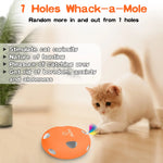 INKZOO Cat Toys, Interactive Cat Toys for Indoor Cats,  Smart Interactive Kitten Toy, Automatic 7 Holes Mice Whack-A-Mole