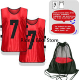 Scrimmage Training Vest (12 Pack) Team Sports Pinnies Jerseys for Adult Youth Soccer Bibs Numbered Practice Jerseys