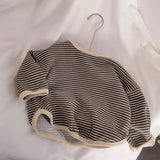 Boys Striped Sweashirt 2022 Spring Autumn New Children&#39;s Clothing Korean Baby Kids Cotton Casual Thin Long-Sleeved Sweater WTC52