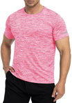 TACVASEN Quick Dry Summer T-shirts W/ Reflective Stripe Men Running Fitness Tops Gym Training Shirt Breathable Casual Sportswear