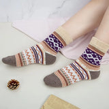 Womens Socks Winter Wool Socks Cozy Knit Warm Winter Socks for Mountain Climbing,Skiing,Christmas GiftsArtistic Style