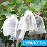 50/100pcs Grapes Fruit Grow Bags Netting Mesh For Strawberry Vegetable Plant Protection Gift Organza Bags Anti-Bird Garden Tools