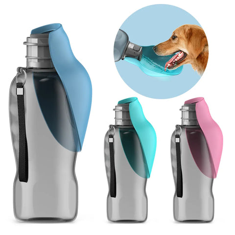 800ml Portable Dog Water Bottle For Small Medium Big Dogs Outdoor Travel Drinking Bowl Puppy Cat Feeder Pet Labrador Accessories